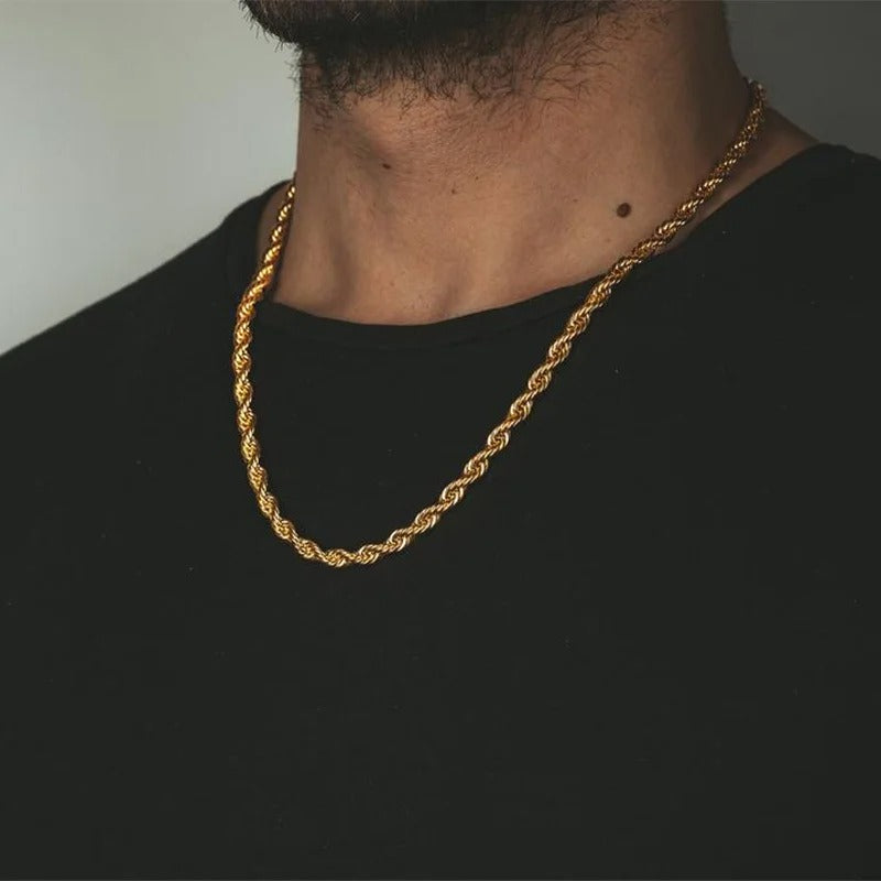 Vnox 2-5mm Rope Chain Necklaces for Men