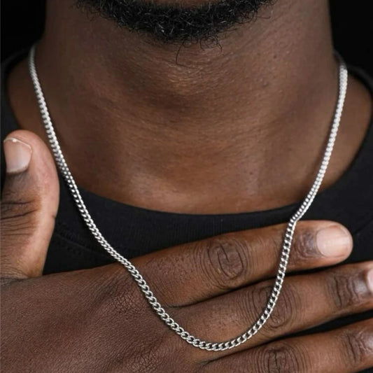 Punk Cuban Chain Necklace For Men 3.5.7 mm Stainless Steel Miami Chain