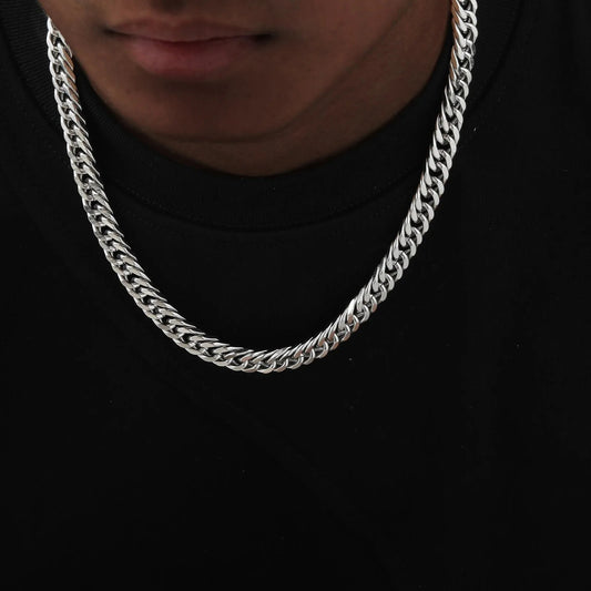 3/5/7/9mm Square Cuban Chain Necklaces for Men Boys,Waterproof Stainless Steel Chain