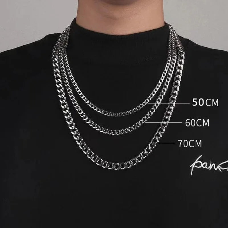 Hip Hop Width 3/5/7/9MM Cuban Link Stainless Steel