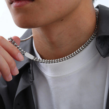 Mens Choker Necklace,Stainless Steel