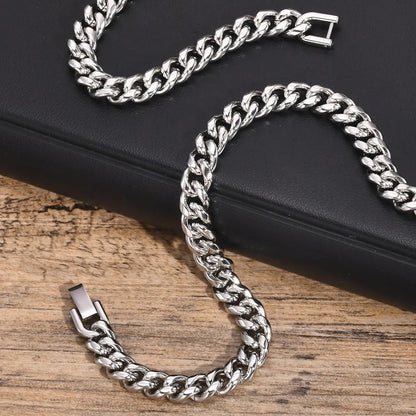 Vnox Never Fade 5mm 6mm 8mm Steel Cuban Chain