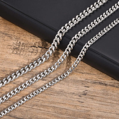 Vnox Never Fade 5mm 6mm 8mm Steel Cuban Chain