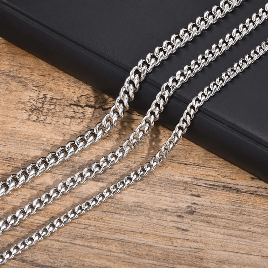 Vnox Never Fade 5mm 6mm 8mm Steel Cuban Chain
