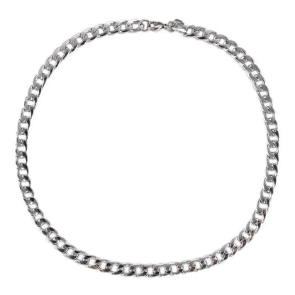 Hip Hop Cuban Chain Rock Stainless Steel Basic Chain Men Necklace Simple