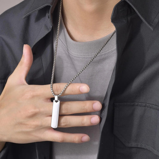 Vertical Bar Stacked Necklaces for Men