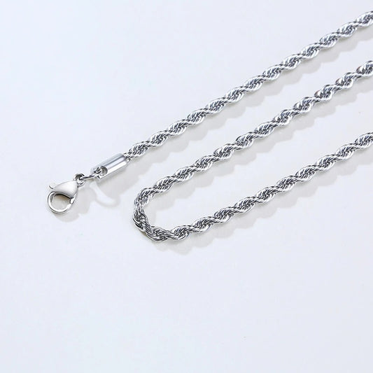 Vnox 2-5mm Rope Chain Necklaces for Men