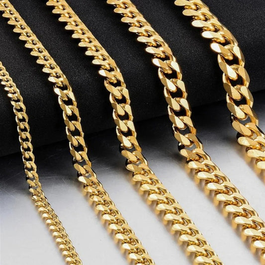 Hip Hop Width 3/5/7/9MM Cuban Link Stainless Steel