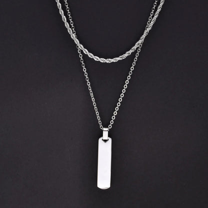 Vertical Bar Stacked Necklaces for Men